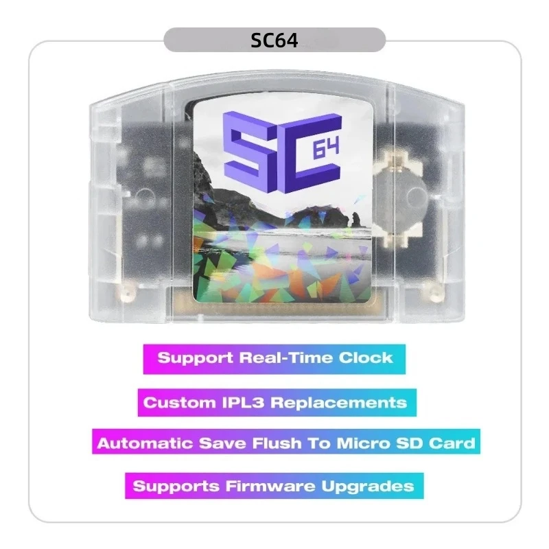 Super SC64 Open Source N64 800 in 1 Game Cartridge For Nintendo 64 Game Card free 16GB Card Compatibility Support 64DD Games
Super SC64 Open Source N64 800 in 1 Game Cartridge For Nintendo 64 Game Card free 16GB Card Compatibility Support 64DD Games