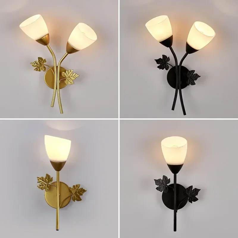 American Light Living Room Bedroom Bedside Wrought Iron Retro Country Corridor Staircase Wall Lamp
American Light Living Room Bedroom Bedside Wrought Iron Retro Country Corridor Staircase Wall Lamp