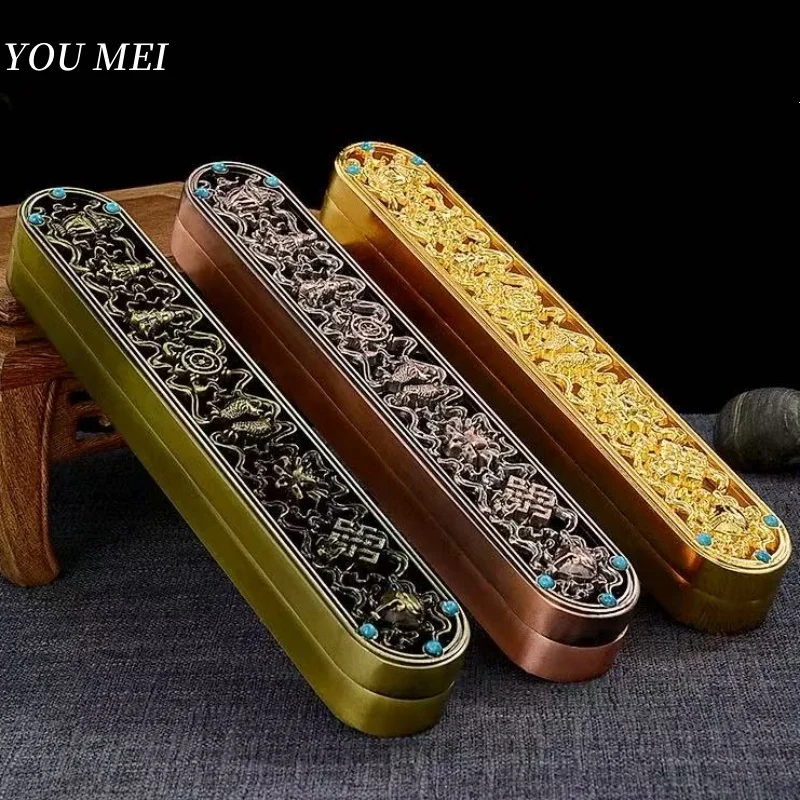Buddhism Hall Metal Incense Burner Handicrafts Zen Buddhist Tearoom Ornament Home Decor Aromatherapy Incense Sticks Holder
Buddhism Hall Metal Incense Burner Handicrafts Zen Buddhist Tearoom Ornament Home Decor Aromatherapy Incense Sticks Holder