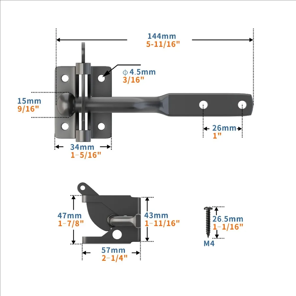 Carbon Steel Self-Locking Gate Lock Heavy Duty Post Mounted Gate Bolt Lock Automatic Multi-Functional Auto Lock Pasture Fencing
Carbon Steel Self-Locking Gate Lock Heavy Duty Post Mounted Gate Bolt Lock Automatic Multi-Functional Auto Lock Pasture Fencing