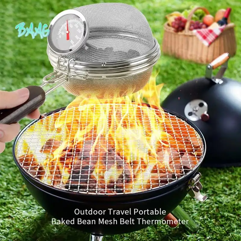BAAG-Stainless Steel Coffee Roaster With Thermometer Home Use, Open Fire Compatible Wire Mesh Coffee Bean Roasting Net
BAAG-Stainless Steel Coffee Roaster With Thermometer Home Use, Open Fire Compatible Wire Mesh Coffee Bean Roasting Net