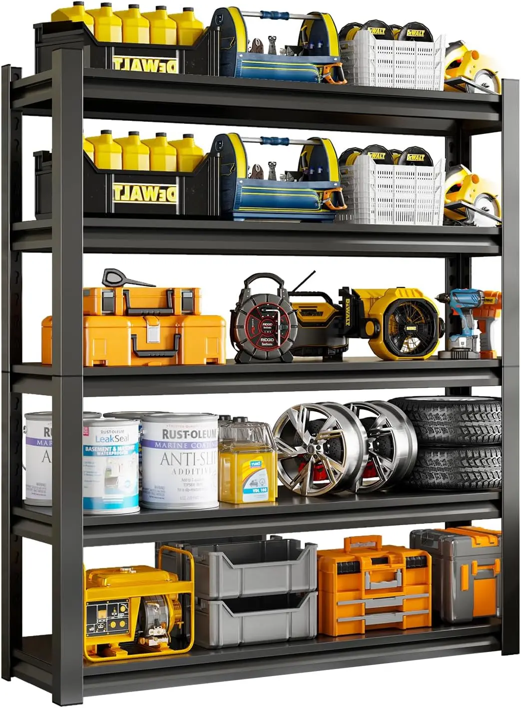 72"" H Garage Shelving Unit, Garage Storage Shelves 2800Lbs Heavy Duty Shelving, Adjustable 5 Tier Metal Shelving Utility
72"" H Garage Shelving Unit, Garage Storage Shelves 2800Lbs Heavy Duty Shelving, Adjustable 5 Tier Metal Shelving Utility