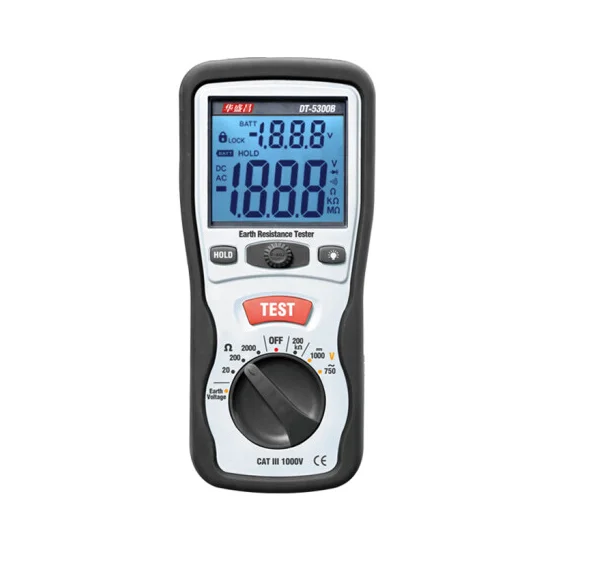 DT-5300B Digital Earth Resistance Tester Four Wire Handheld Earth Ground Resistance Tester
DT-5300B Digital Earth Resistance Tester Four Wire Handheld Earth Ground Resistance Tester