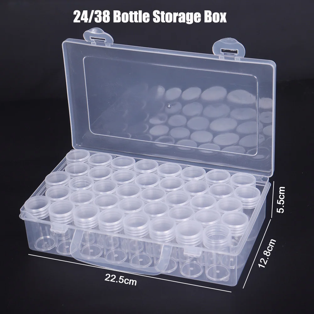 Bottles Box Storage Transparent Container Case Diamond Painting Accessories Diamond Embroidery Beads Storage Box Organizer Tools
Bottles Box Storage Transparent Container Case Diamond Painting Accessories Diamond Embroidery Beads Storage Box Organizer Tools