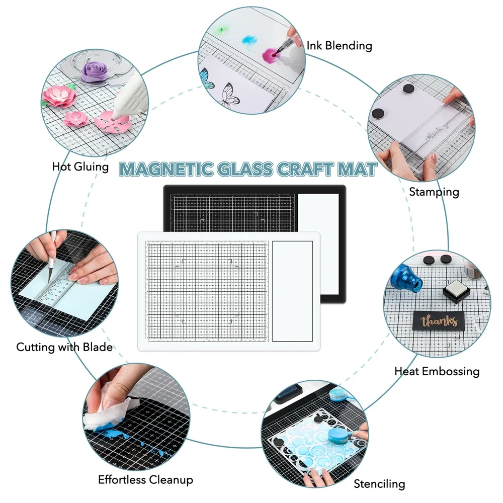 Magnetic Glass Craft Mat 40x26cm Scratch and Heat Resistant Glass Media Cutting Mat Magnetic Glass Board W/Magnets Mixed Media
Magnetic Glass Craft Mat 40x26cm Scratch and Heat Resistant Glass Media Cutting Mat Magnetic Glass Board W/Magnets Mixed Media