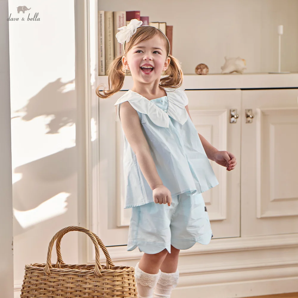 Dave Bella Girls Shorts Set Summer Elegant Blue Casual Kids Clothes Children Vest Pant Suit Elastic Charm Top Trousers DB2261435
Dave Bella Girls Shorts Set Summer Elegant Blue Casual Kids Clothes Children Vest Pant Suit Elastic Charm Top Trousers DB2261435