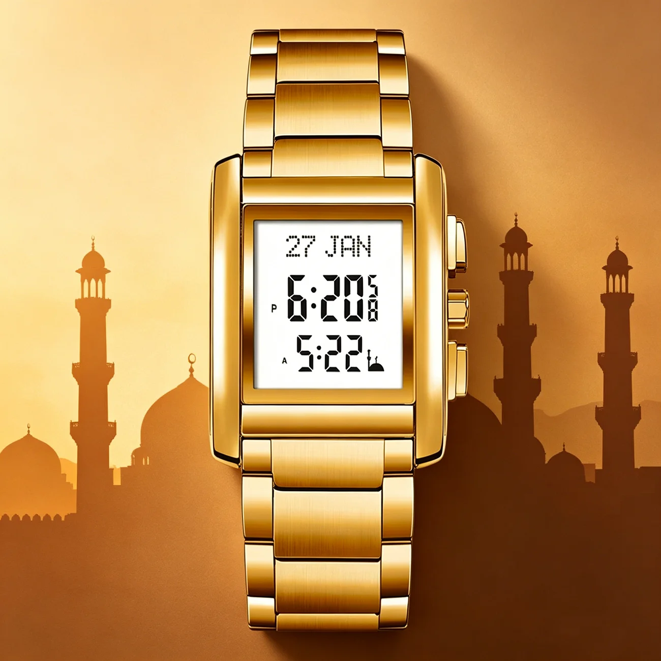 Muslim Qibla Direction Watch Men Women Multifunctional Luxury Prayer Worship Wristwatch for Muslims
Muslim Qibla Direction Watch Men Women Multifunctional Luxury Prayer Worship Wristwatch for Muslims