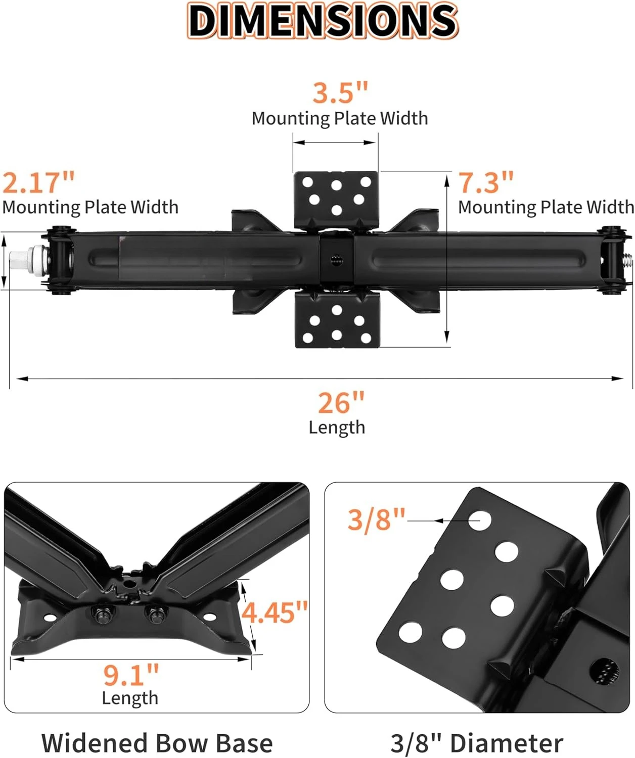 2 Pack 24 Inch RV Camper Scissor Jack 6500LBS Travel Trailer Leveling Stabilizer with Crank Handle & Drill Socket
2 Pack 24 Inch RV Camper Scissor Jack 6500LBS Travel Trailer Leveling Stabilizer with Crank Handle & Drill Socket