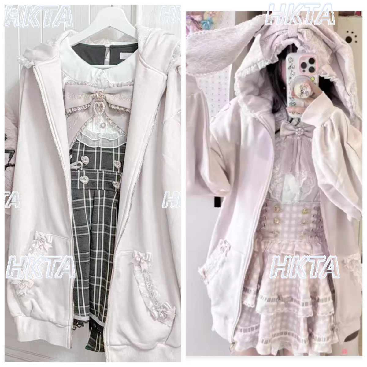 Japanese Sweet Autumn New Lolita Cartoon Lace Bow Hooded Sweatshirt Coat Cute Loose Straps Long Sleeved Hoodies Jackets Women
Japanese Sweet Autumn New Lolita Cartoon Lace Bow Hooded Sweatshirt Coat Cute Loose Straps Long Sleeved Hoodies Jackets Women