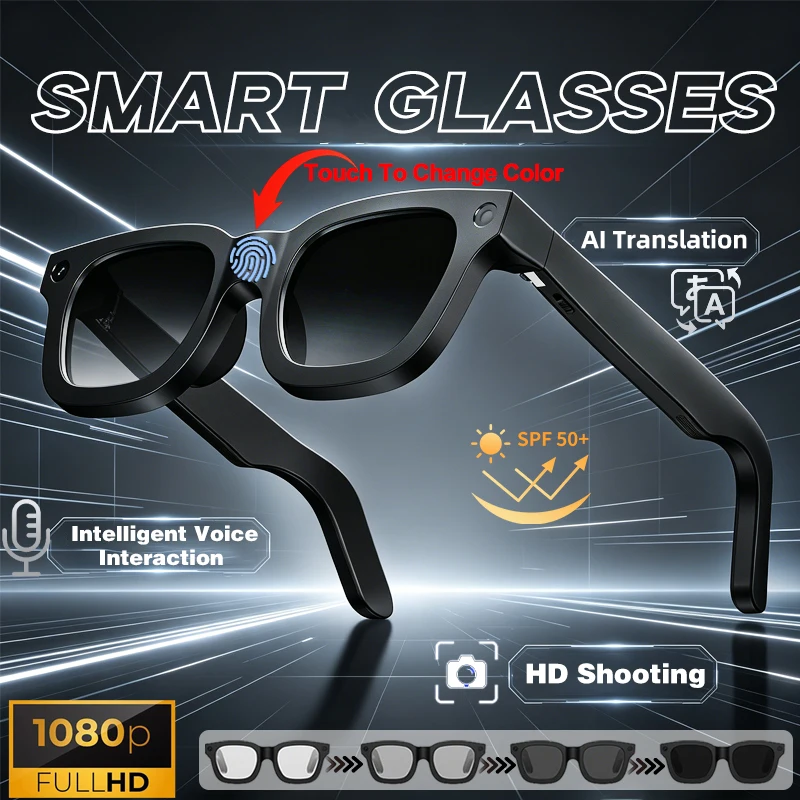 2026 New Smart Camera Glasses 800W Camera 1080P AI Language Assistant WIFI Transmission Bluetooth Wireless Calling Smart Glasses
2026 New Smart Camera Glasses 800W Camera 1080P AI Language Assistant WIFI Transmission Bluetooth Wireless Calling Smart Glasses
