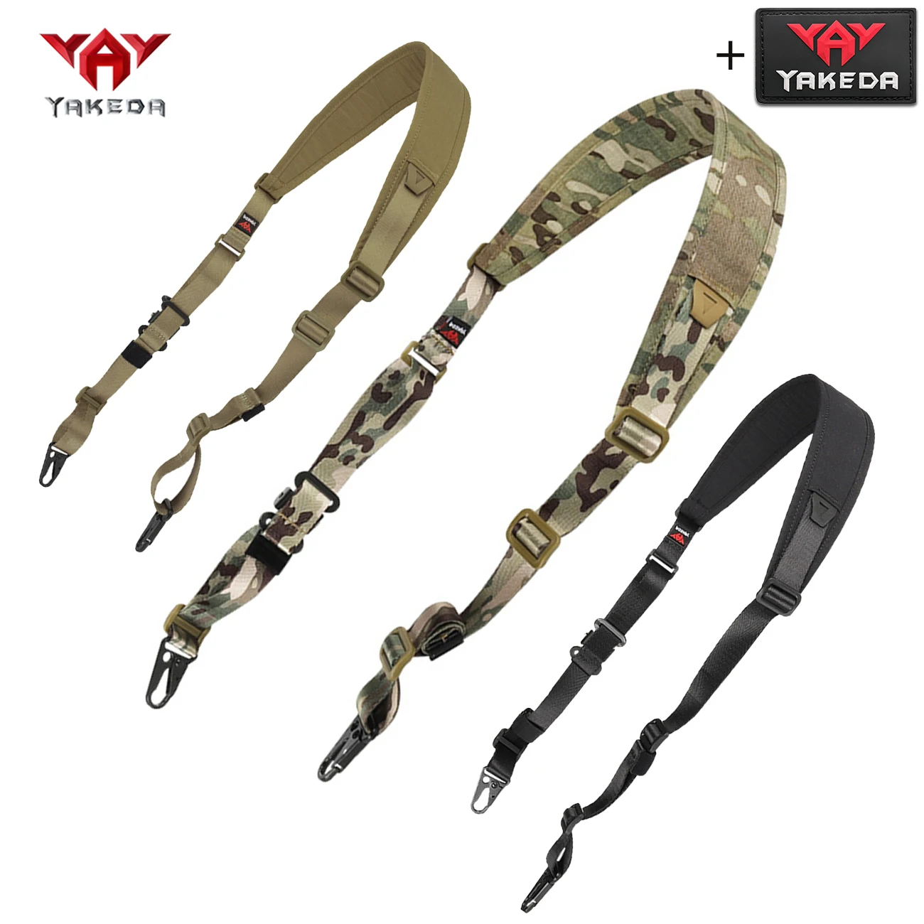 YAKEDA two-point shoulder strap, high-strength metal eagle hook, more secure, multi gear adjustable webbing
YAKEDA two-point shoulder strap, high-strength metal eagle hook, more secure, multi gear adjustable webbing