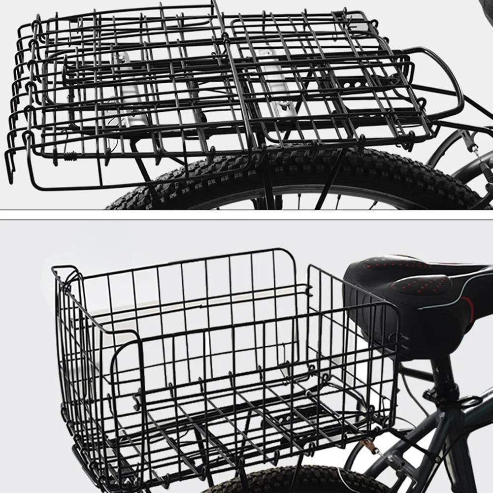 Bike Bracket Folding Basket Front/Rear Steel Wire Basket For Bike Rear Cargo Pet Basket Student Backpack Back Shelf Basket
Bike Bracket Folding Basket Front/Rear Steel Wire Basket For Bike Rear Cargo Pet Basket Student Backpack Back Shelf Basket