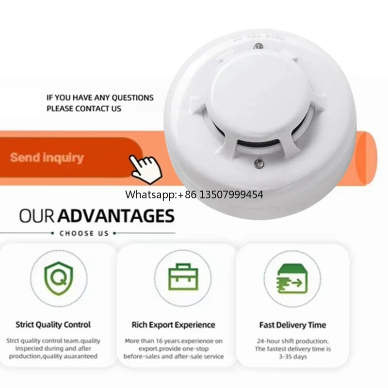 2 Wired Conventional Fire Alarm Smoke Detector Smoke Detection Fire Protection System
2 Wired Conventional Fire Alarm Smoke Detector Smoke Detection Fire Protection System