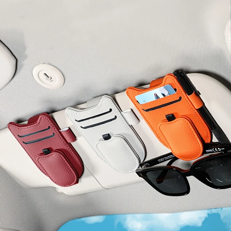 Car Glasses Holders, Vehicle Glasses Frames, Multifunctional Sunglasses and Card Organiser for The Sun Visor, Ticket Holder
Car Glasses Holders, Vehicle Glasses Frames, Multifunctional Sunglasses and Card Organiser for The Sun Visor, Ticket Holder