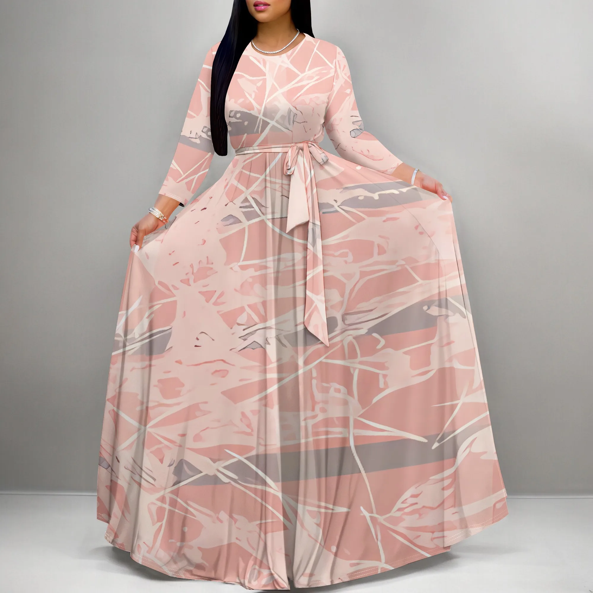 Light Pink Abstract Print Long Sleeve Maxi Dress for Women Casual Chic Spring Fall Elegant Style
Light Pink Abstract Print Long Sleeve Maxi Dress for Women Casual Chic Spring Fall Elegant Style