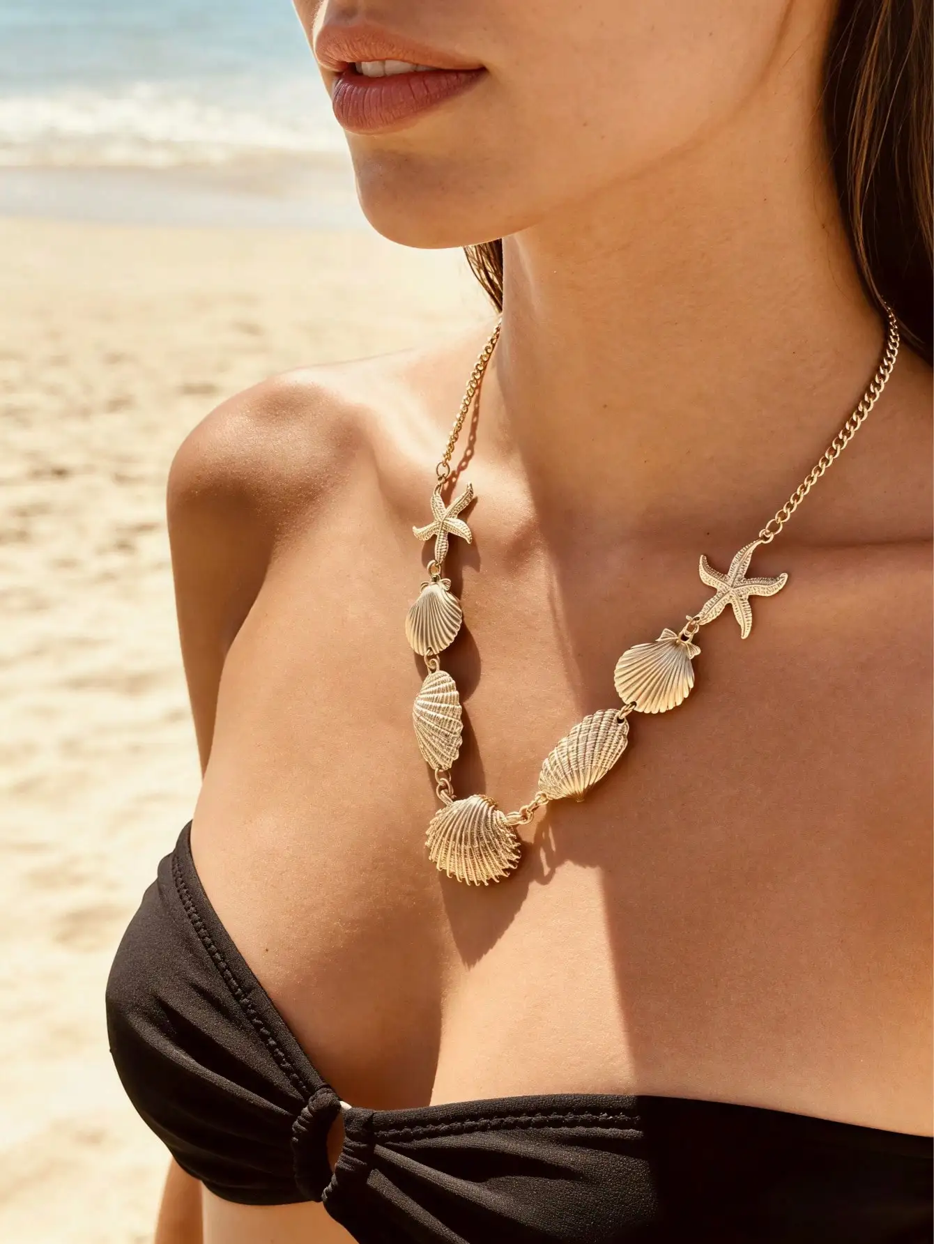 Gold Star Shell Necklace for Women Unique Design Bohemian Style Beach Vacation High-End Clavicle Chain Jewelry Accessory
Gold Star Shell Necklace for Women Unique Design Bohemian Style Beach Vacation High-End Clavicle Chain Jewelry Accessory