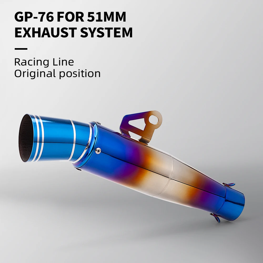 For ER6N Z400 R3 MT07 S1000RR GP-76 pipe S1000RR ZX4R 51MM universal motorcycle exhaust pipe tail section muffler
For ER6N Z400 R3 MT07 S1000RR GP-76 pipe S1000RR ZX4R 51MM universal motorcycle exhaust pipe tail section muffler