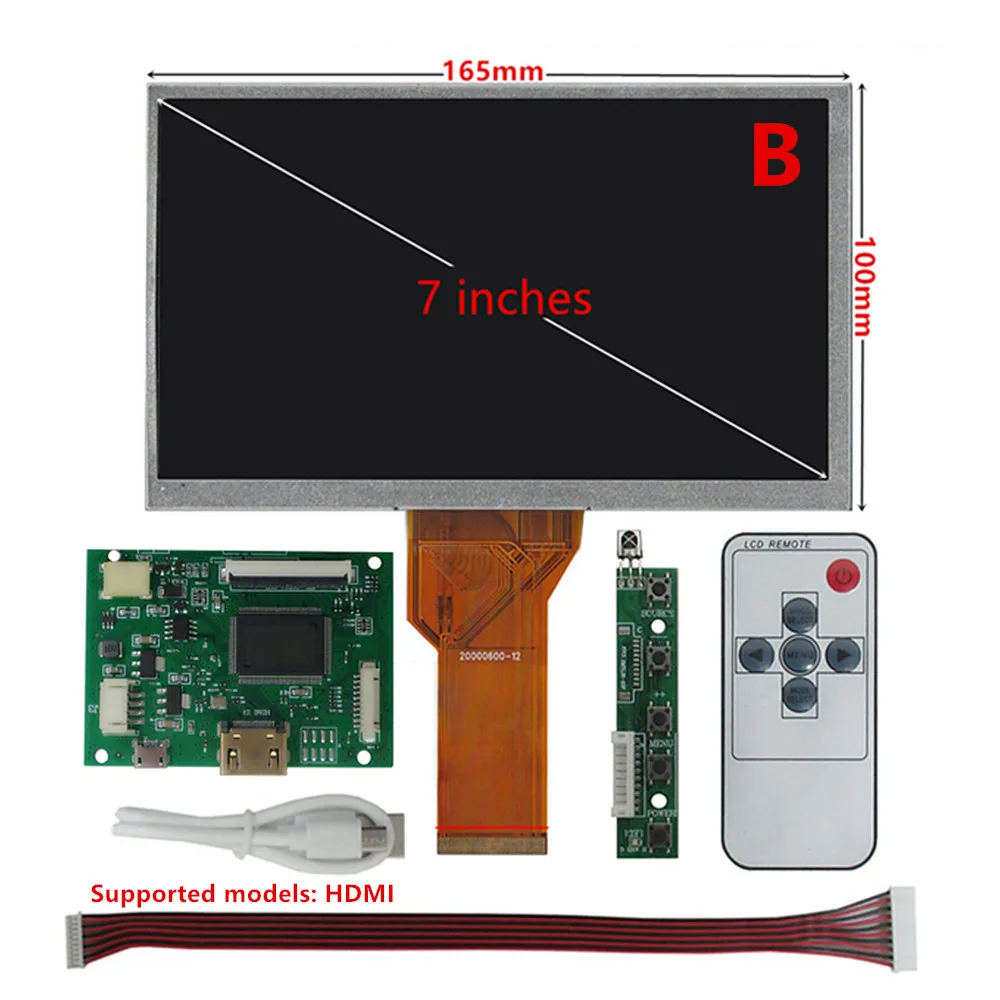 7-inch AT070TN94 Screen LCD display with drive control development board DIY portable monitor kit HDMI-compatible Raspberry Pi 
7-inch AT070TN94 Screen LCD display with drive control development board DIY portable monitor kit HDMI-compatible Raspberry Pi