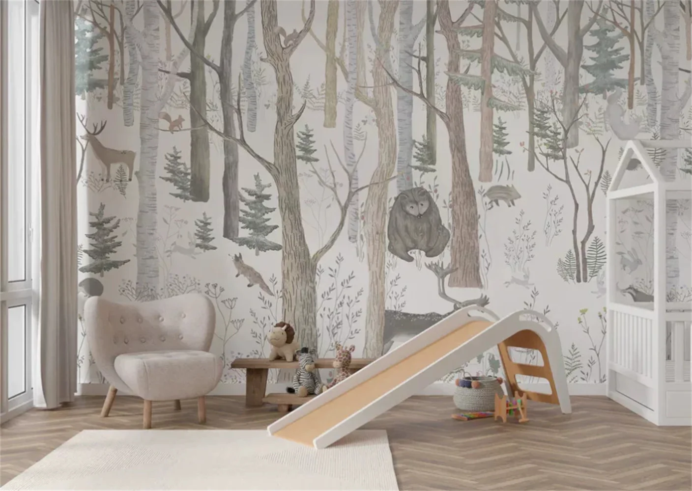 Cartoon Nordic hand drawn animal background wall living room bedroom entrance wall cloth mural wallpaper seamless customization
Cartoon Nordic hand drawn animal background wall living room bedroom entrance wall cloth mural wallpaper seamless customization