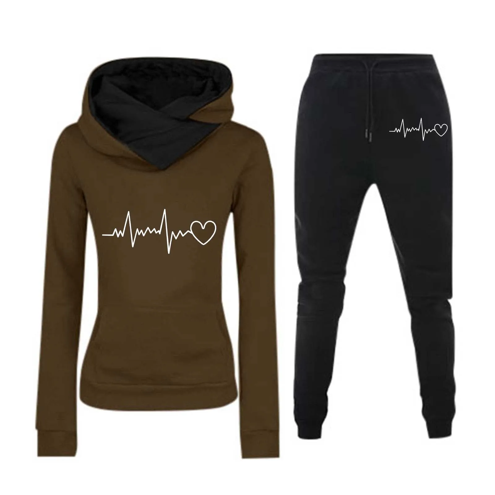 Casual Women's Fashionable Hooded Sweatshirt Pants, Heart-shaped Sports Suit Sweatpants Pant Sets
Casual Women's Fashionable Hooded Sweatshirt Pants, Heart-shaped Sports Suit Sweatpants Pant Sets