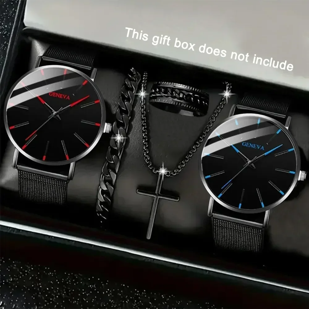 5pcs/set, Men's Watch Set, Fashion Men's Casual Quartz Watches Pointer, Watch, Necklace, Bracelet, Ring, Ideal Gift for Men
5pcs/set, Men's Watch Set, Fashion Men's Casual Quartz Watches Pointer, Watch, Necklace, Bracelet, Ring, Ideal Gift for Men