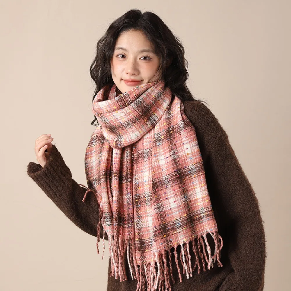 Модный зимний теплый клетчатый шарф, ветрозащитный толстый длинный шарф с кисточками, мягкие красочные женские шарфы в горошек и накидка
Модный зимний теплый клетчатый шарф, ветрозащитный толстый длинный шарф с кисточками, мягкие красочные женские шарфы в горошек и накидка