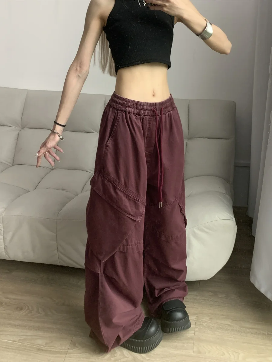 Cool Streetwear Hip Hop Work Pants Washed out Wide Leg Loose Fit Dance Casual Cotton Trousers for Women Stylish Commute Style
Cool Streetwear Hip Hop Work Pants Washed out Wide Leg Loose Fit Dance Casual Cotton Trousers for Women Stylish Commute Style