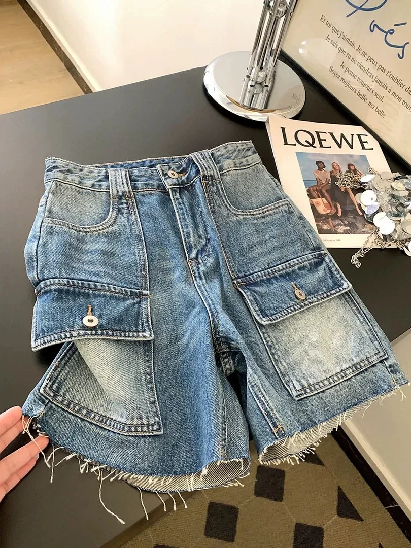 plus Size Summer Korean Style Loose Wide Leg Jeans Conceal Meat Slim A-Line Hot Pants Casual High Waist Straight Leg Blue Jeans
plus Size Summer Korean Style Loose Wide Leg Jeans Conceal Meat Slim A-Line Hot Pants Casual High Waist Straight Leg Blue Jeans