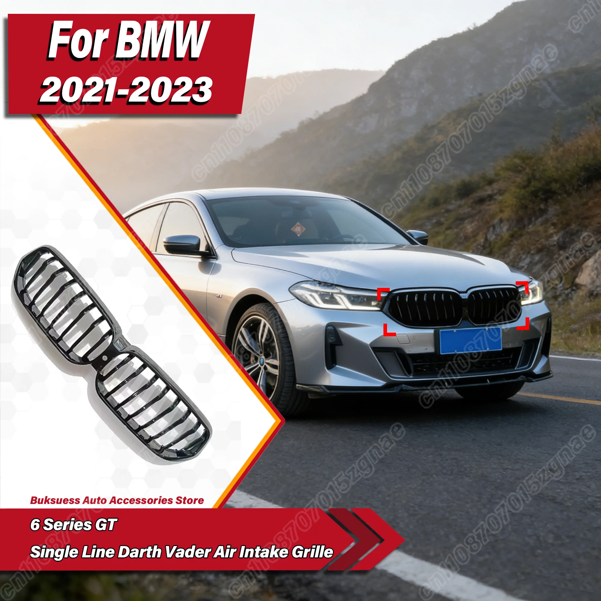 For BMW 6 Series GT G32 2021 2022 2023 Car Front Bumper Darth Vader Style Single Line Air Intake Grille Racing Radiator Cover
For BMW 6 Series GT G32 2021 2022 2023 Car Front Bumper Darth Vader Style Single Line Air Intake Grille Racing Radiator Cover