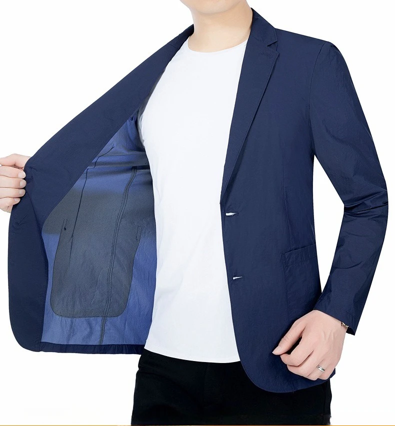New Summer Man Ice Silk Breathable Sunscreen Blazers Jackets Business Casual Suits Coats Male Slim Elastic Thin Blazers Jackets
New Summer Man Ice Silk Breathable Sunscreen Blazers Jackets Business Casual Suits Coats Male Slim Elastic Thin Blazers Jackets