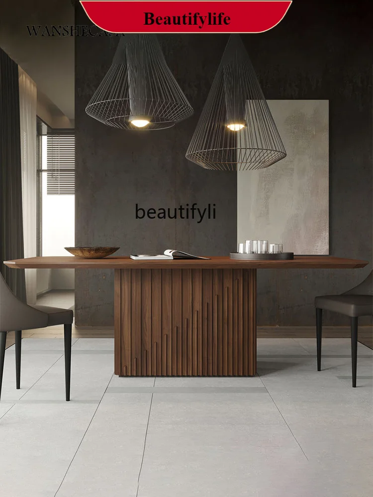 North American Black Walnut Solid Wood Dining Table Small Apartment Home Log Dining Tables and Chairs Set Dining Table Chair G12
North American Black Walnut Solid Wood Dining Table Small Apartment Home Log Dining Tables and Chairs Set Dining Table Chair G12