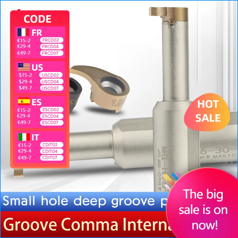Small Cutter Bar Groove Internal Holder MG-H12 H16 H20 Comma Internal Bore Grooving Inserts MB-05R 07R 09R 11R For CNC
Small Cutter Bar Groove Internal Holder MG-H12 H16 H20 Comma Internal Bore Grooving Inserts MB-05R 07R 09R 11R For CNC