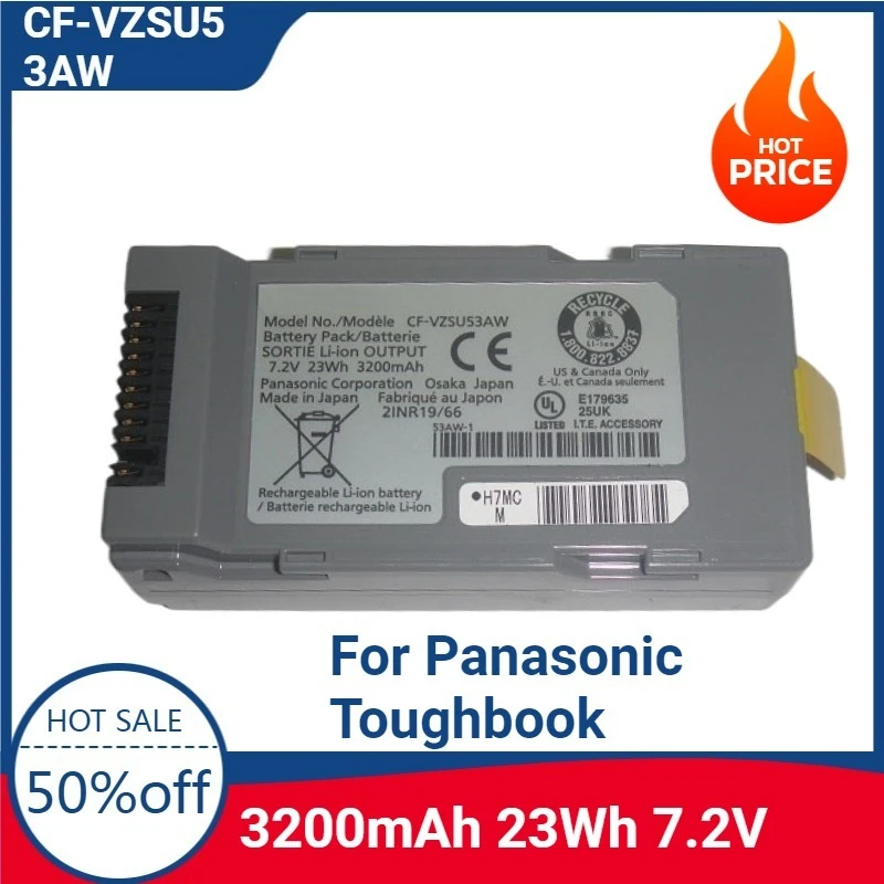 New High-quality CF-VZSU53AW 7.2V 23Wh Battery for Panasonic Toughbook CF-H1 CF-H2 CF-U1 Tablet PC CF-VZSU53AW CF-VZSU53
New High-quality CF-VZSU53AW 7.2V 23Wh Battery for Panasonic Toughbook CF-H1 CF-H2 CF-U1 Tablet PC CF-VZSU53AW CF-VZSU53
