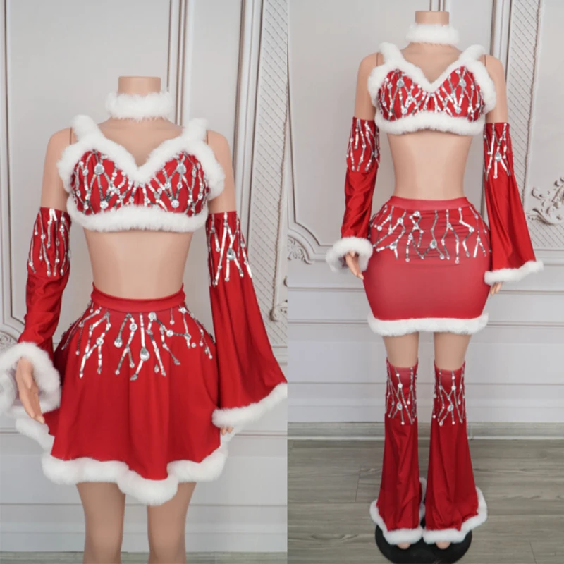 Christmas Celebrate Party Outfit Women Singer Gogo Dancer Costume Stage Rave Clothing Bar Dj Ds Pole Dance Clubwear XS9022
Christmas Celebrate Party Outfit Women Singer Gogo Dancer Costume Stage Rave Clothing Bar Dj Ds Pole Dance Clubwear XS9022