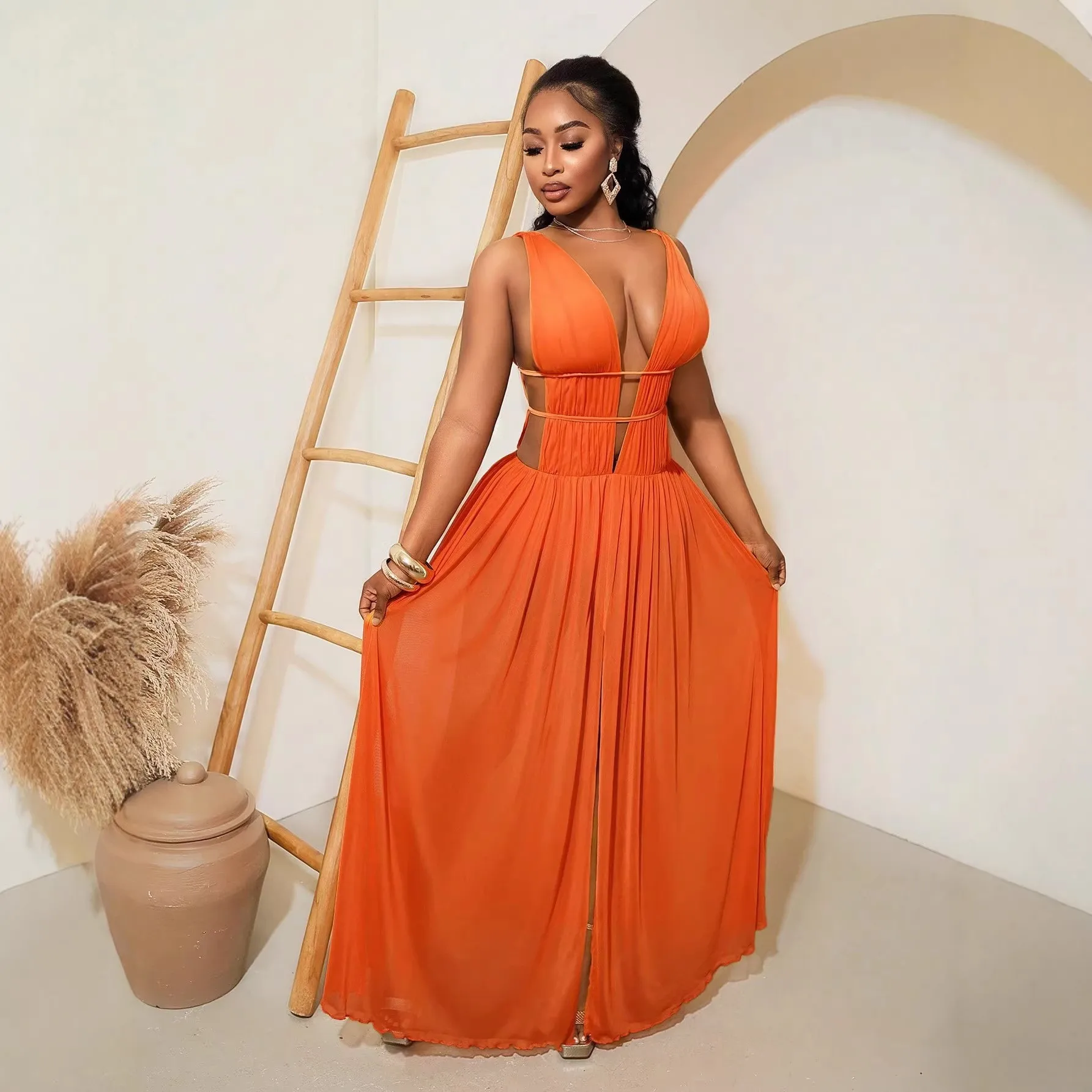 Summer Elegant Party Wedding Guest Dresses Cut Out Off Shoulder Maxi Dress Backless Side Slit Women's Evening Long Solid Color
Summer Elegant Party Wedding Guest Dresses Cut Out Off Shoulder Maxi Dress Backless Side Slit Women's Evening Long Solid Color