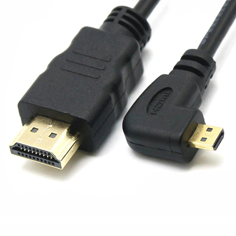 Micro hdmi Cable HDMI-compatible V1.4 Male to HDTV Micro HD 90 Degree Left Angle Cable 1080p for HDTV
Micro hdmi Cable HDMI-compatible V1.4 Male to HDTV Micro HD 90 Degree Left Angle Cable 1080p for HDTV