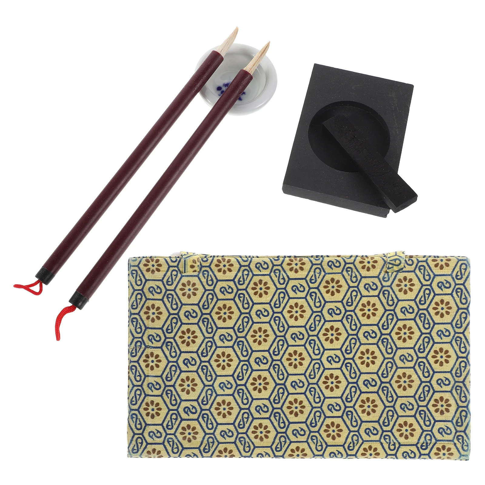 1Set Chinese Calligraphy Set Complete Beginner Kit Brush Ink Paper Ink Stone for Students Handwriting Calligraphy Practice 
1Set Chinese Calligraphy Set Complete Beginner Kit Brush Ink Paper Ink Stone for Students Handwriting Calligraphy Practice