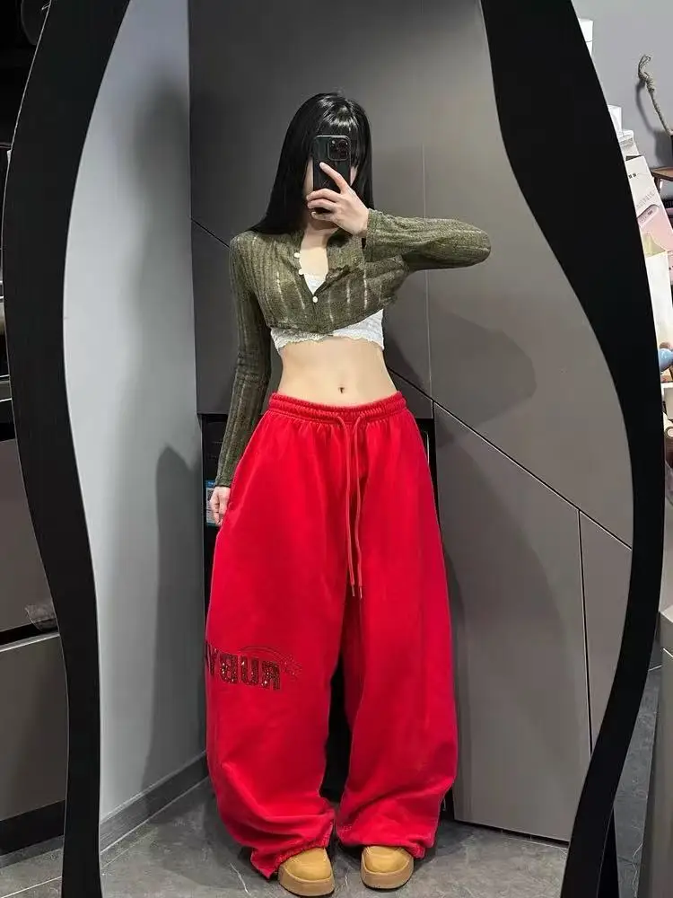 American Streetwear Letter Rhinestone Casual Pants Women Loose Straight Leg Wide Leg Pants Jazz Hip Hop Dance Long Pants
American Streetwear Letter Rhinestone Casual Pants Women Loose Straight Leg Wide Leg Pants Jazz Hip Hop Dance Long Pants