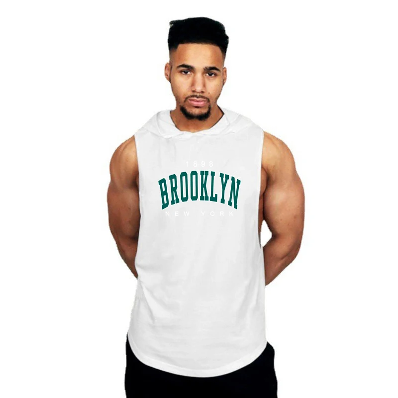 Summer Men New Cotton Breathable Sleeveless York Hoodie Hooded Gym Fitness Bodybuilding Sport Tank Tops weightlifting T-shirt
Summer Men New Cotton Breathable Sleeveless York Hoodie Hooded Gym Fitness Bodybuilding Sport Tank Tops weightlifting T-shirt