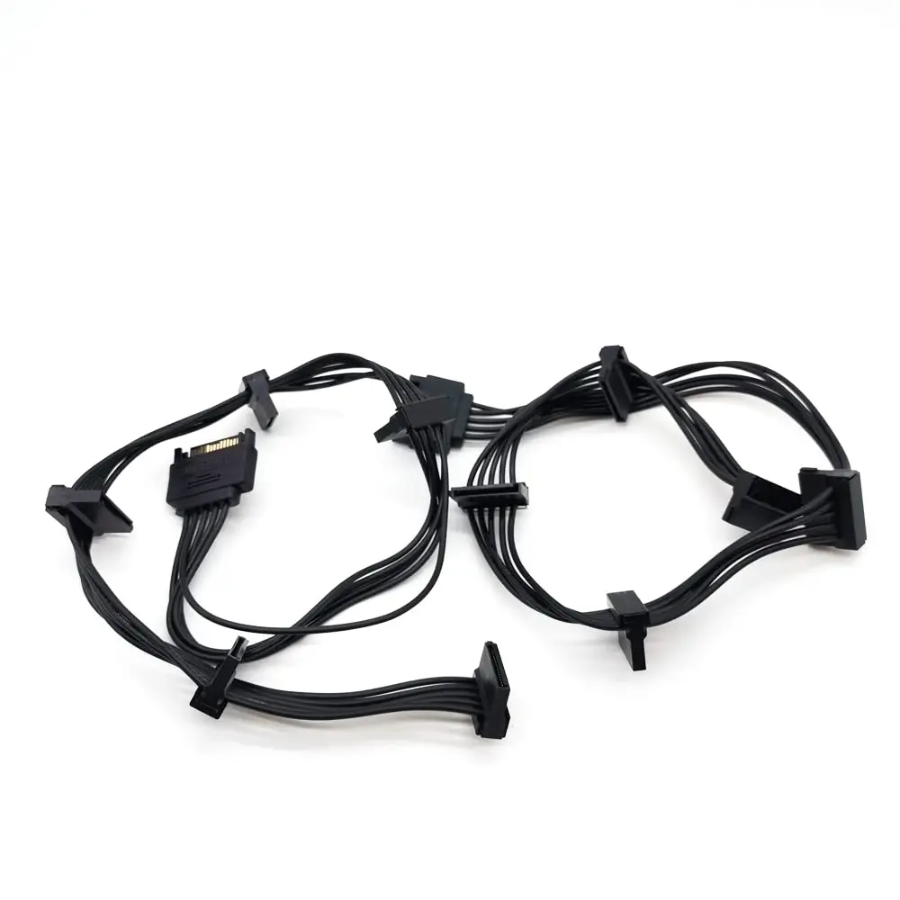 2Pcs 15Pin SATA Power Splitter Cable (1 Male to 5 Female) for HDD/SSD Hard Drive
2Pcs 15Pin SATA Power Splitter Cable (1 Male to 5 Female) for HDD/SSD Hard Drive