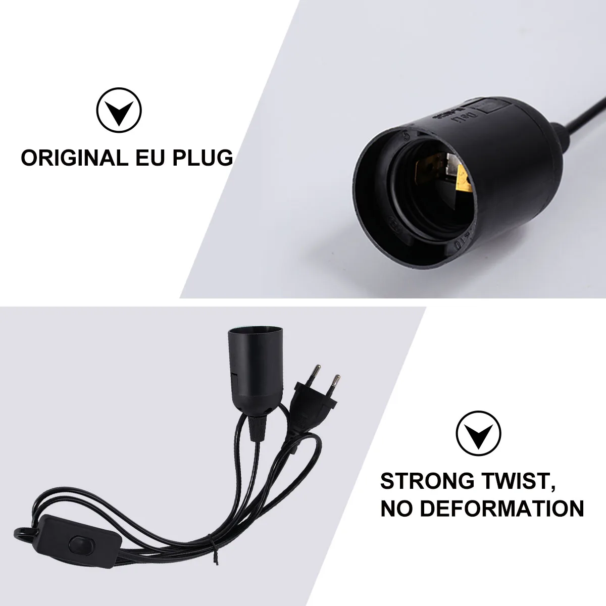 Power Cable E27 Lamp Holder with 303 Power Cord 1.8m Extension Cord LED Bulb Cable Wire Bases Black ( )
Power Cable E27 Lamp Holder with 303 Power Cord 1.8m Extension Cord LED Bulb Cable Wire Bases Black ( )
