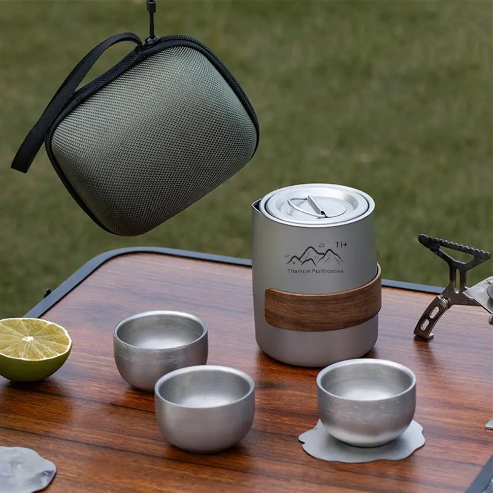 Multifunctional Travel Outdoor Titanium Purification Camping Tea Set Portable With Strainer Storage Bag Teapot Outdoor Teacup
Multifunctional Travel Outdoor Titanium Purification Camping Tea Set Portable With Strainer Storage Bag Teapot Outdoor Teacup