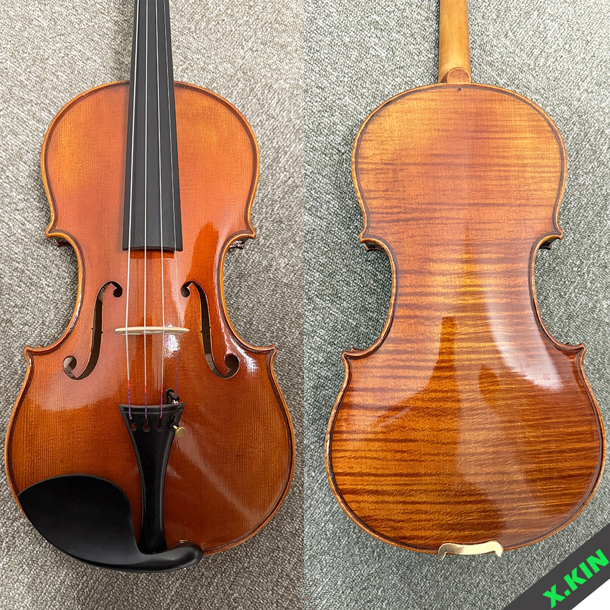 Professional Handmade Solid Wood Violin 4/4 Flame Pattern High-Quality Violin 4/4 with Case and Bow
Professional Handmade Solid Wood Violin 4/4 Flame Pattern High-Quality Violin 4/4 with Case and Bow