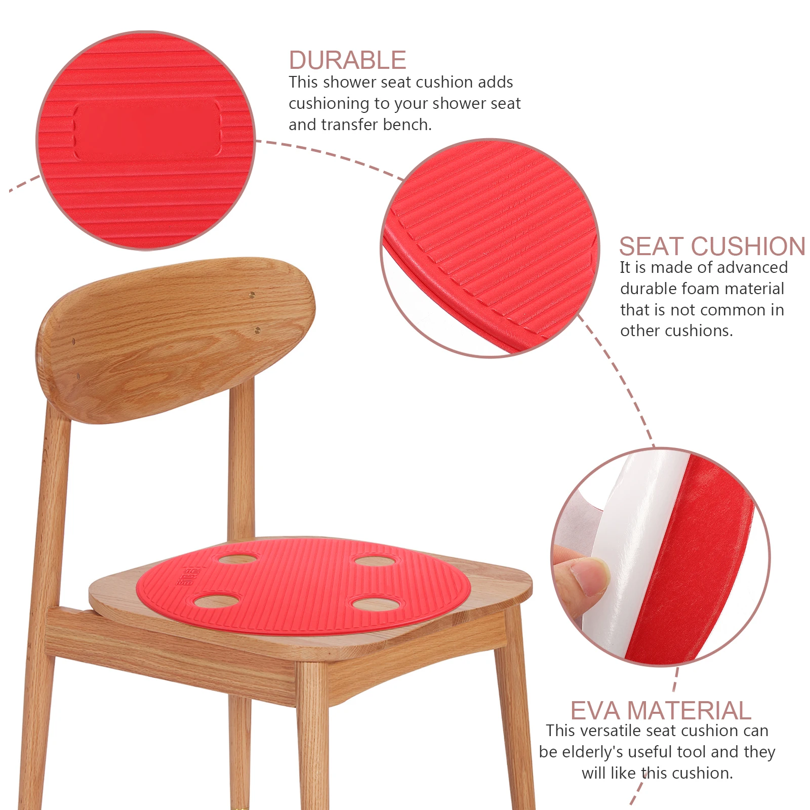 Противоскользящая подушка для табурета из ЭВА для ванной комнаты, красная, синяя, случайная водонепроницаемая подушка для стула для душа, бытовая многофункциональная подушка для скамейки
Противоскользящая подушка для табурета из ЭВА для ванной комнаты, красная, синяя, случайная водонепроницаемая подушка для стула для душа, бытовая многофункциональная подушка для скамейки