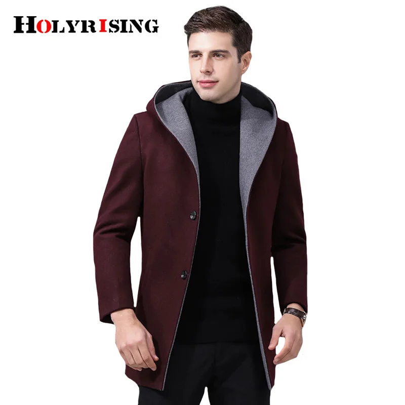 Holyrising Men Wool Coats Turn Collar Hooded Mens Overcoat Slim Chaqueta Larga Warm Peacoat Casacos Zipper Menswear 19011-5
Holyrising Men Wool Coats Turn Collar Hooded Mens Overcoat Slim Chaqueta Larga Warm Peacoat Casacos Zipper Menswear 19011-5