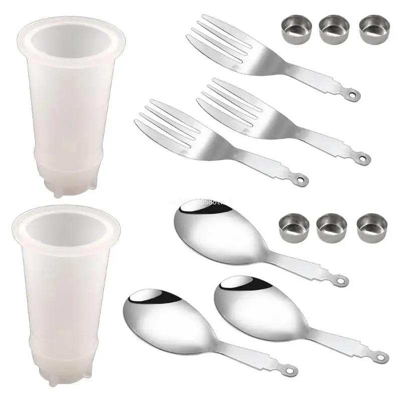 Spoon Fork Set with Handle Silicone Mold Tableware Stainless Steel Spoon Fork Dropship
Spoon Fork Set with Handle Silicone Mold Tableware Stainless Steel Spoon Fork Dropship