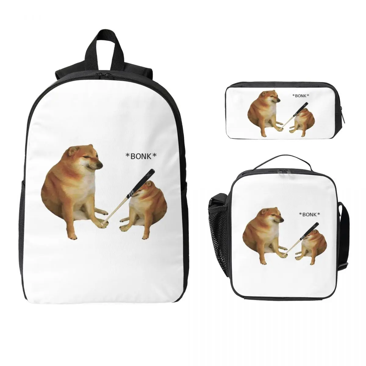 Shiba Inu Dog Bonk Meme Backpack Boys Girls BookBag School Bag Computer Shoulder Bags 3ps Insulated Lunch Bag Pencil Case
Shiba Inu Dog Bonk Meme Backpack Boys Girls BookBag School Bag Computer Shoulder Bags 3ps Insulated Lunch Bag Pencil Case