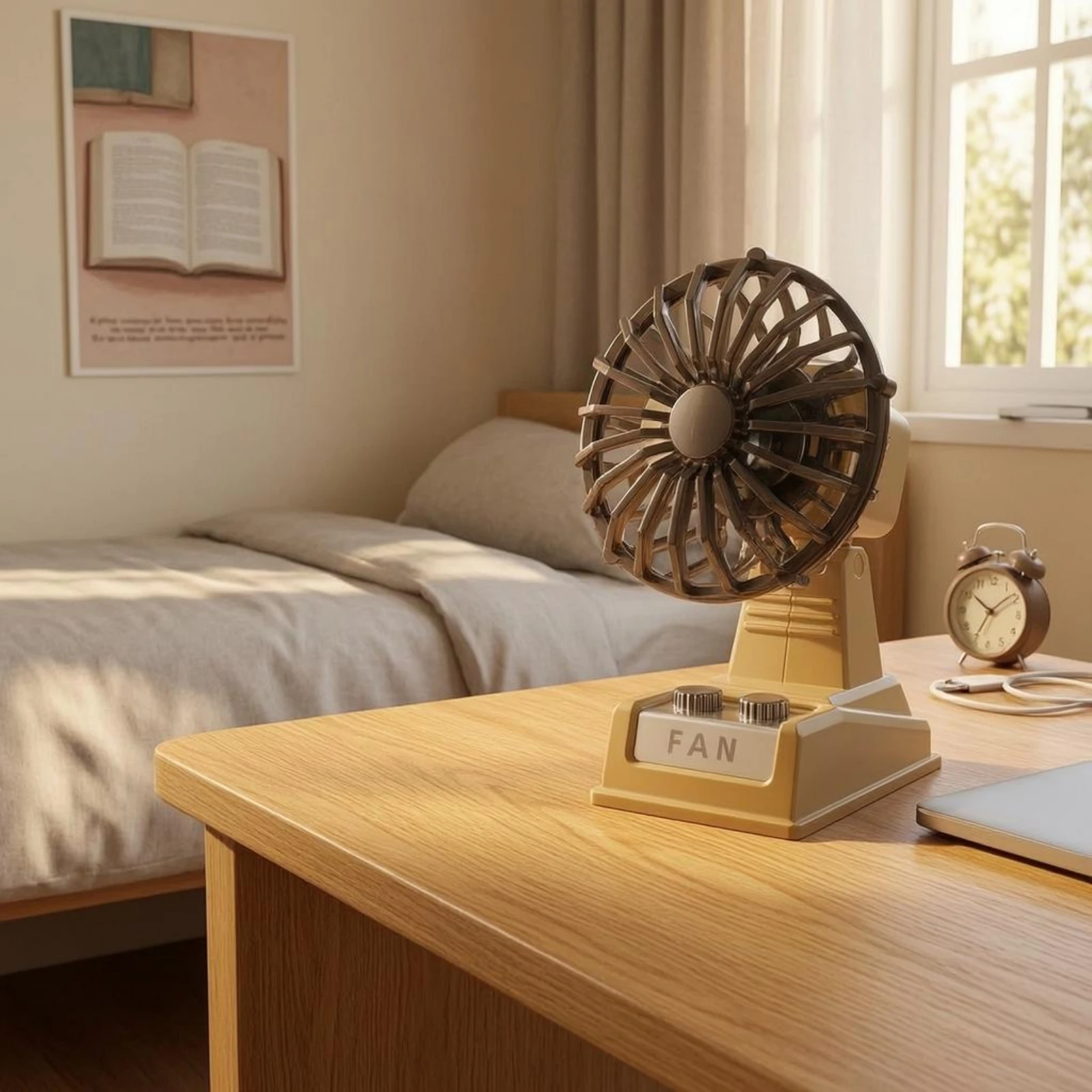 USB Rechargeable Fan Two-Speed Retro Desk Fan Cooling Device Adjustable Tilt Home Appliance Vintage Style for Office, Dorm Room
USB Rechargeable Fan Two-Speed Retro Desk Fan Cooling Device Adjustable Tilt Home Appliance Vintage Style for Office, Dorm Room