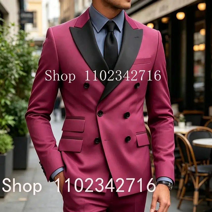 Formal Classic 2 Piece Suits for Men Peaked Lapel Double Breasted Groom Wedding Tuxedos Prom Party Male Suit Jacket Pants Sets
Formal Classic 2 Piece Suits for Men Peaked Lapel Double Breasted Groom Wedding Tuxedos Prom Party Male Suit Jacket Pants Sets