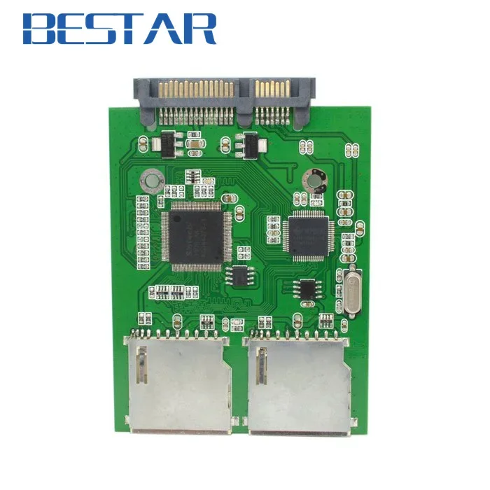 Dual SD SDHC MMC Memory Card to 7+15 Pin 22pin SATA Male Convertor Kit RAID0 Adapter Adaptor
Dual SD SDHC MMC Memory Card to 7+15 Pin 22pin SATA Male Convertor Kit RAID0 Adapter Adaptor